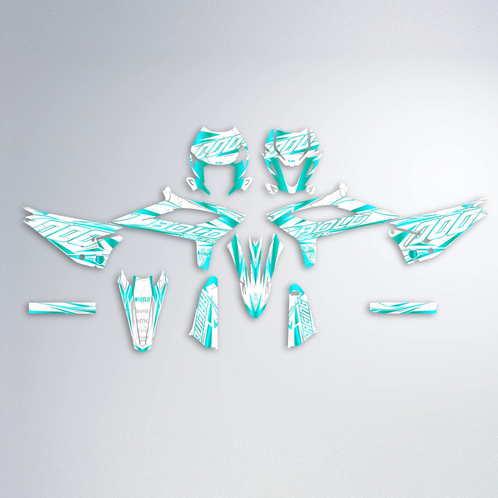 LINAAAROS Beta graphics kit parts layout in Teal