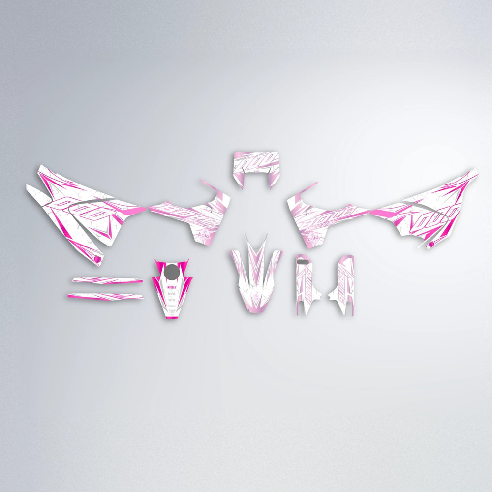 LINAAAROS Husqvarna 701 graphics kit parts layout in Flamingo