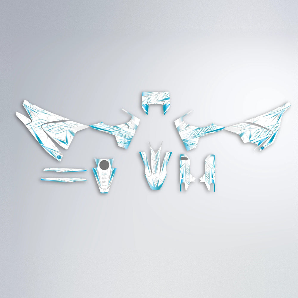 LINAAAROS Husqvarna 701 graphics kit parts layout in Light Blue & White