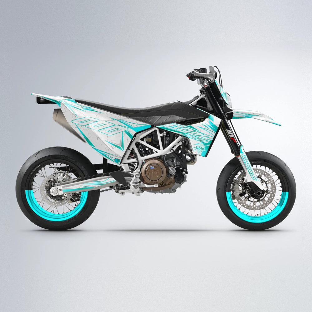 LINAAAROS Husqvarna 701 supermoto graphics kit in Teal