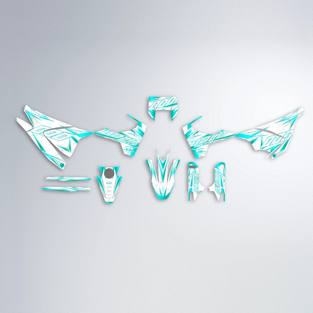 LINAAAROS Husqvarna 701 graphics kit parts layout in Teal