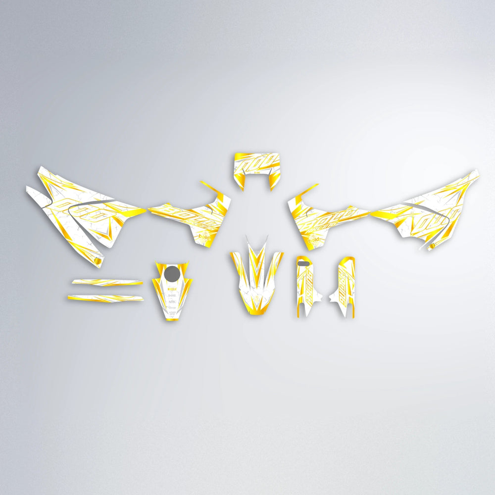 LINAAAROS Husqvarna 701 graphics kit parts layout in Yellow