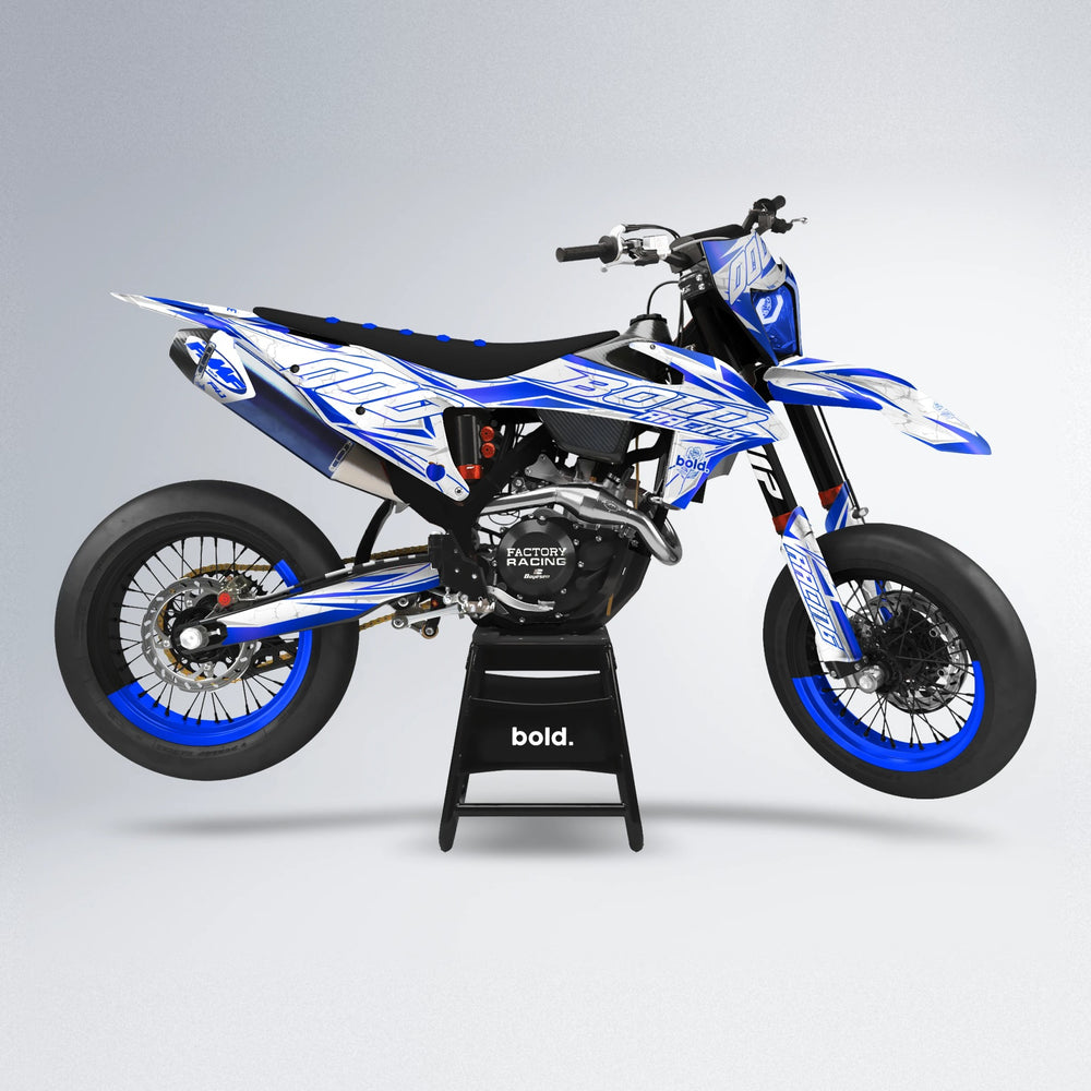 LINAAAROS supermoto graphics kit in Blue