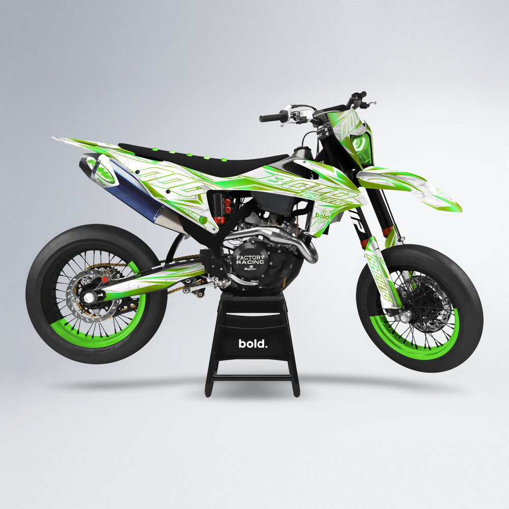 LINAAAROS supermoto graphics kit in Green