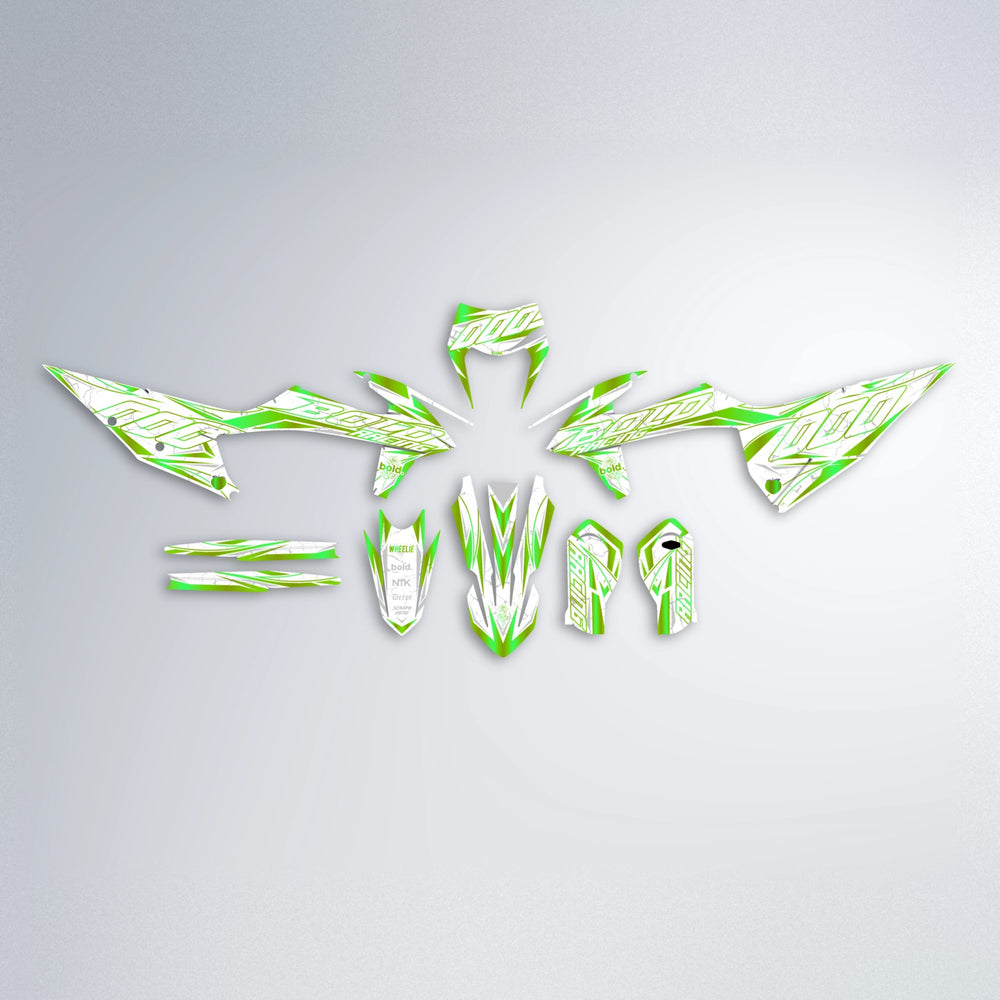 LINAAAROS graphics kit parts layout in Green