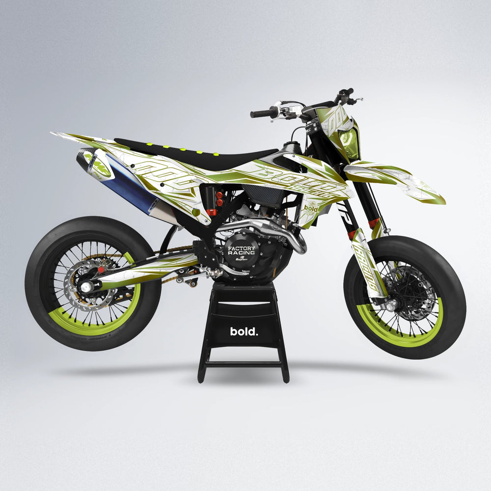 LINAAAROS supermoto graphics kit in Olive