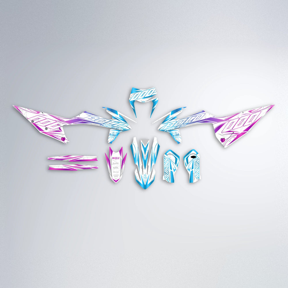 LINAAAROS graphics kit parts layout in Pink & Light Blue