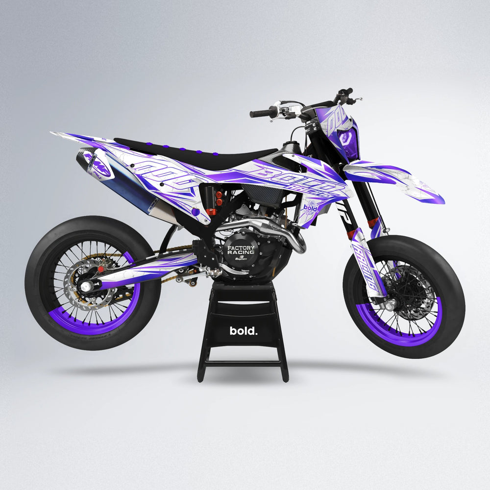 LINAAAROS supermoto graphics kit in Purple