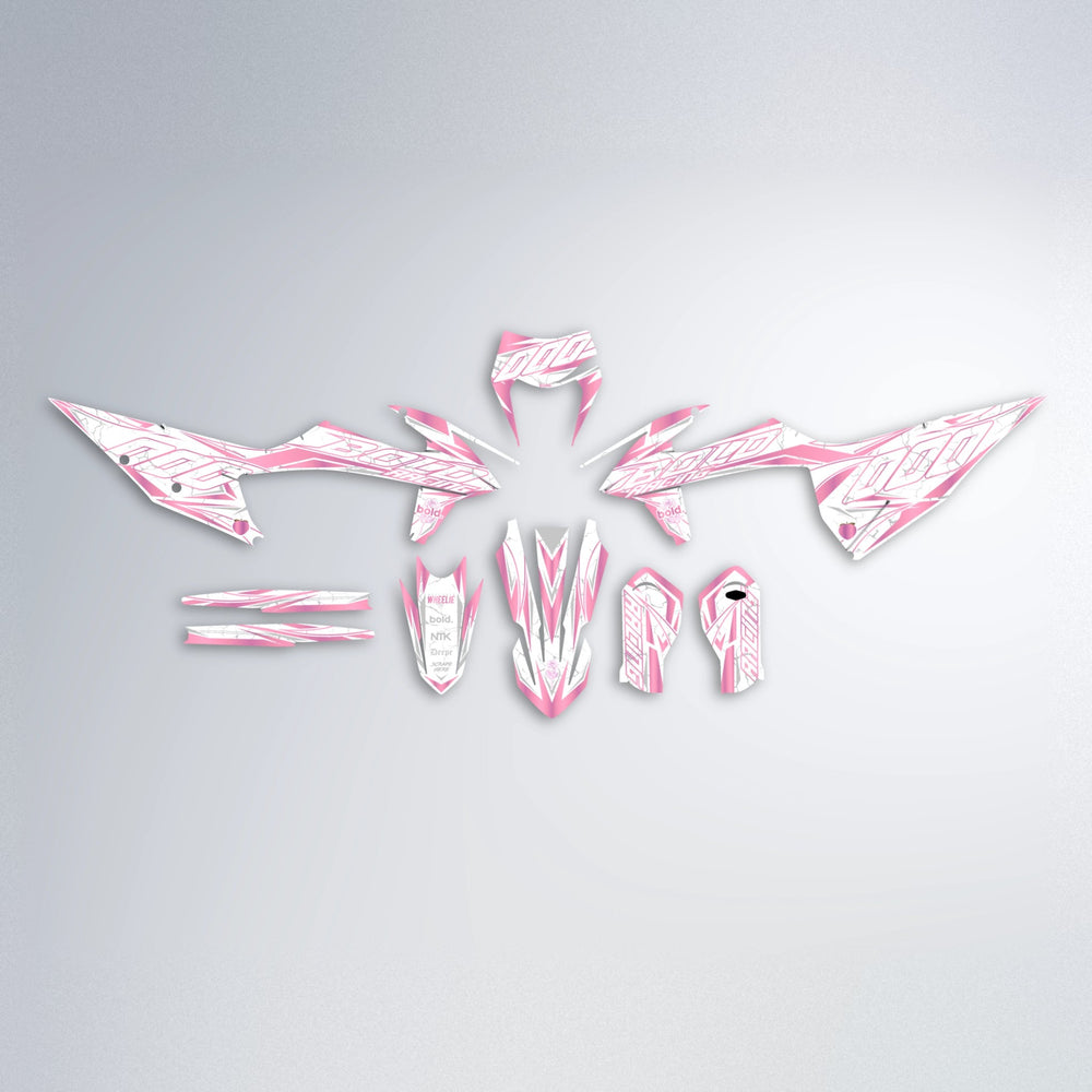 LINAAAROS graphics kit parts layout in Sakura Pink