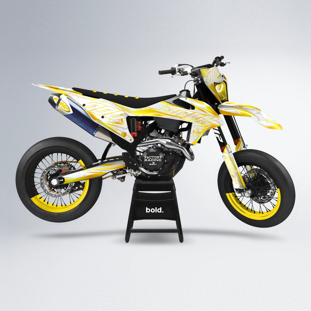 LINAAAROS supermoto graphics kit in Yellow