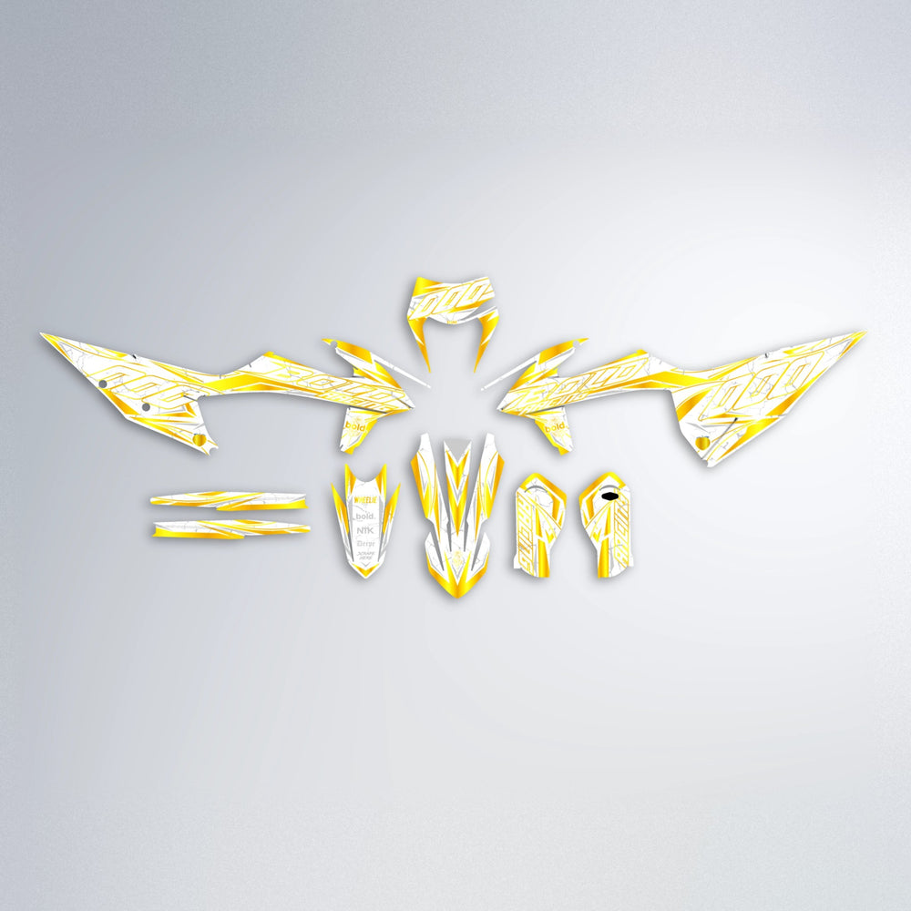 LINAAAROS graphics kit parts layout in Yellow