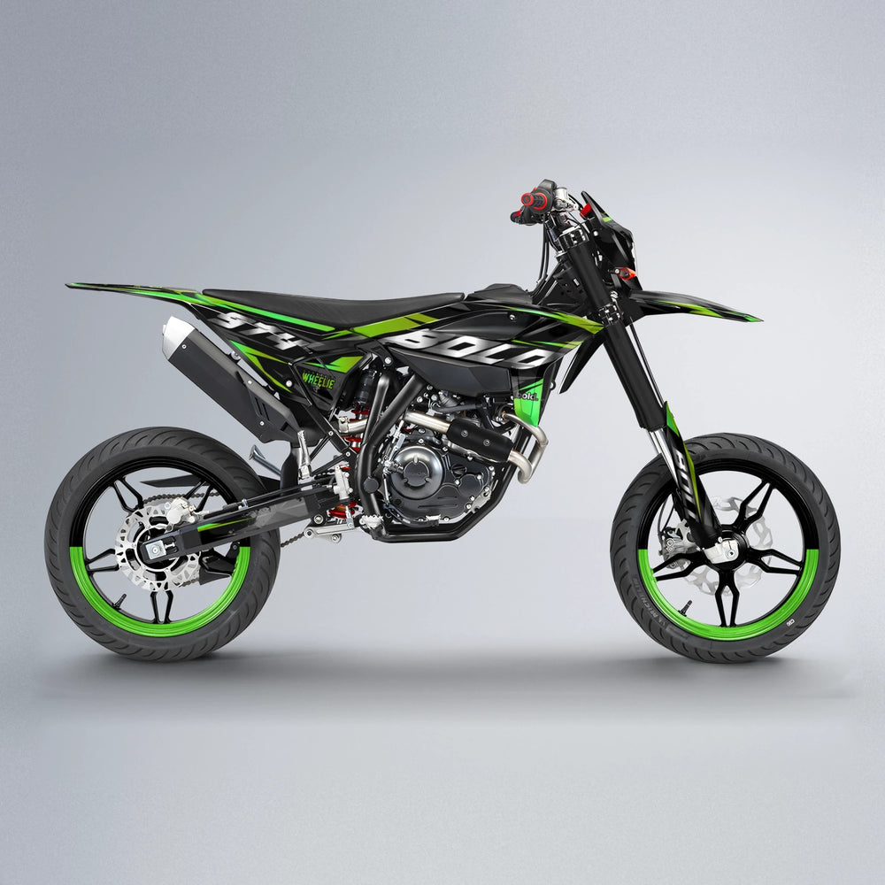 LUSIO Beta supermoto graphics kit in Green