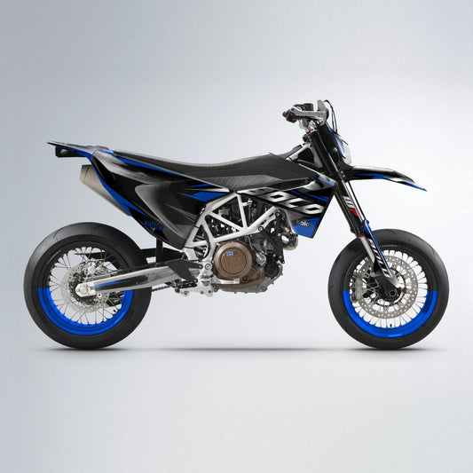LUSIO Husqvarna 701 supermoto graphics kit in Blue