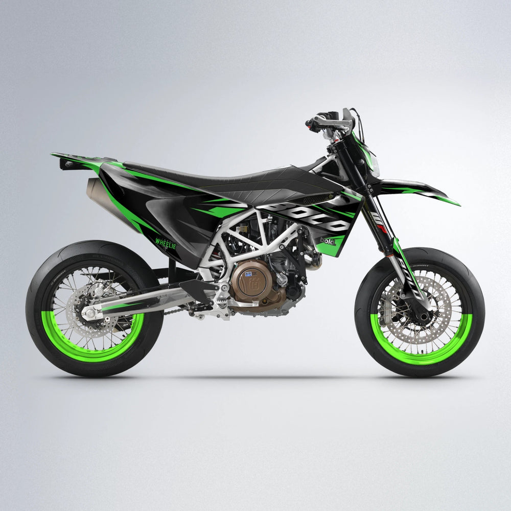 LUSIO Husqvarna 701 supermoto graphics kit in Green