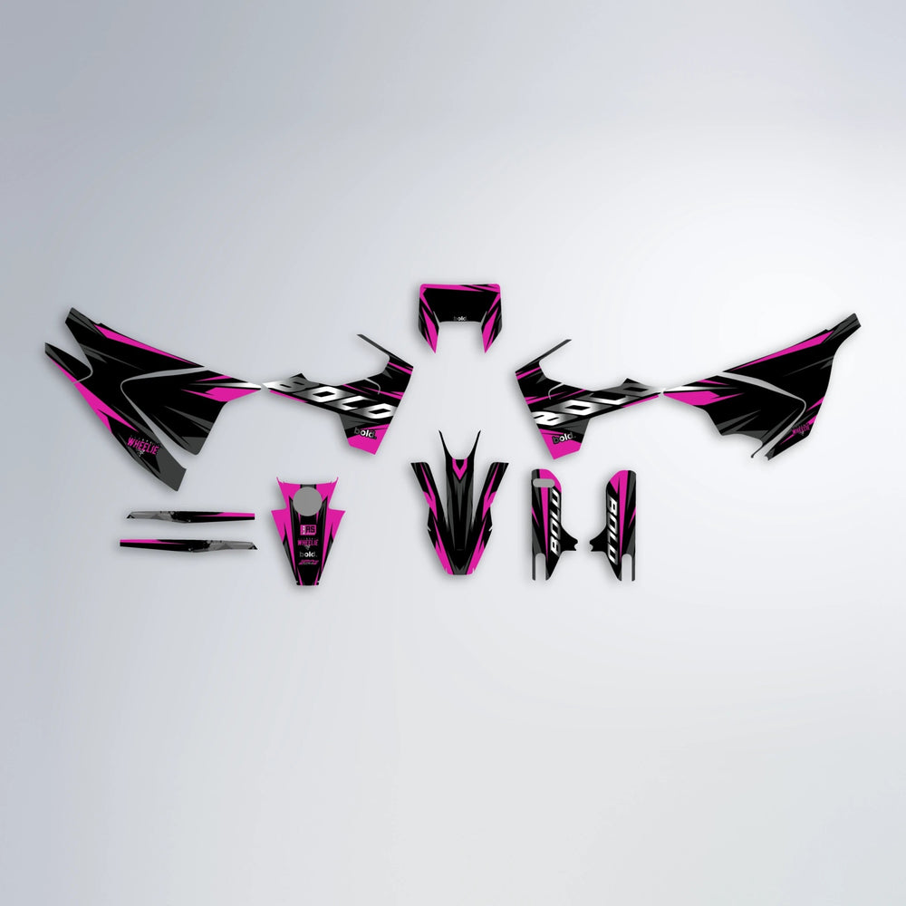 LUSIO Husqvarna 701 graphics kit parts layout in Pink