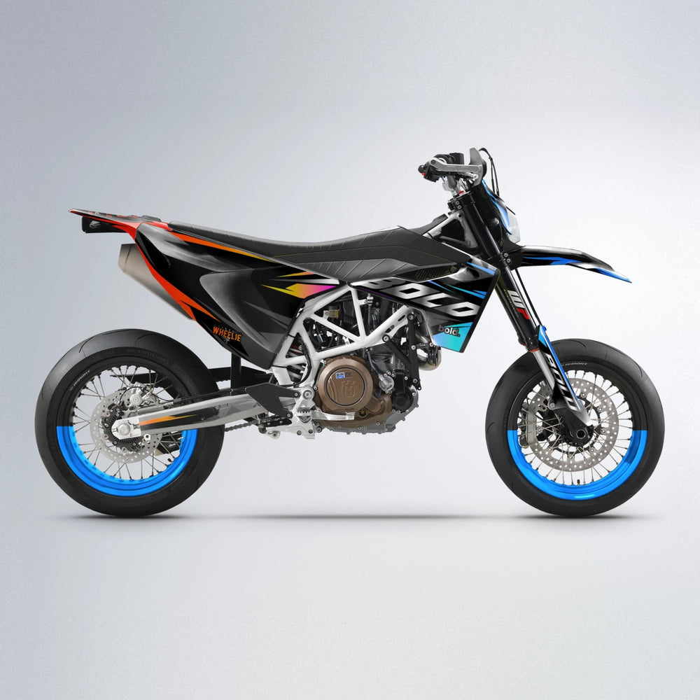 LUSIO Husqvarna 701 supermoto graphics kit in Sunset Fade