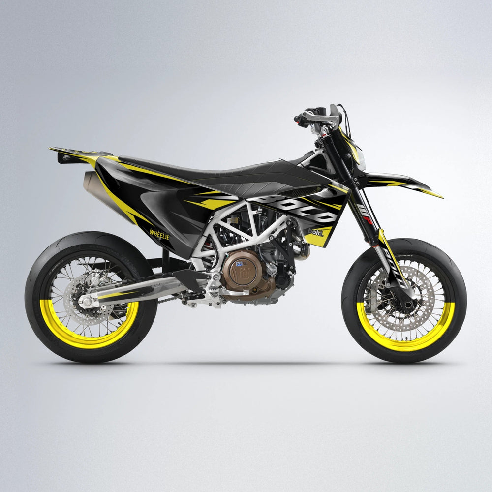 LUSIO Husqvarna 701 supermoto graphics kit in Yellow