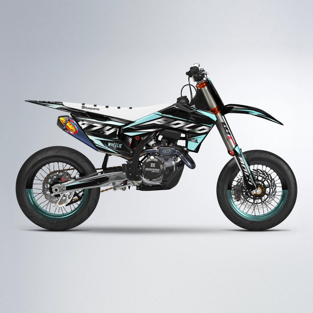 LUSIO Husqvarna FE/TE supermoto graphics kit in Mint