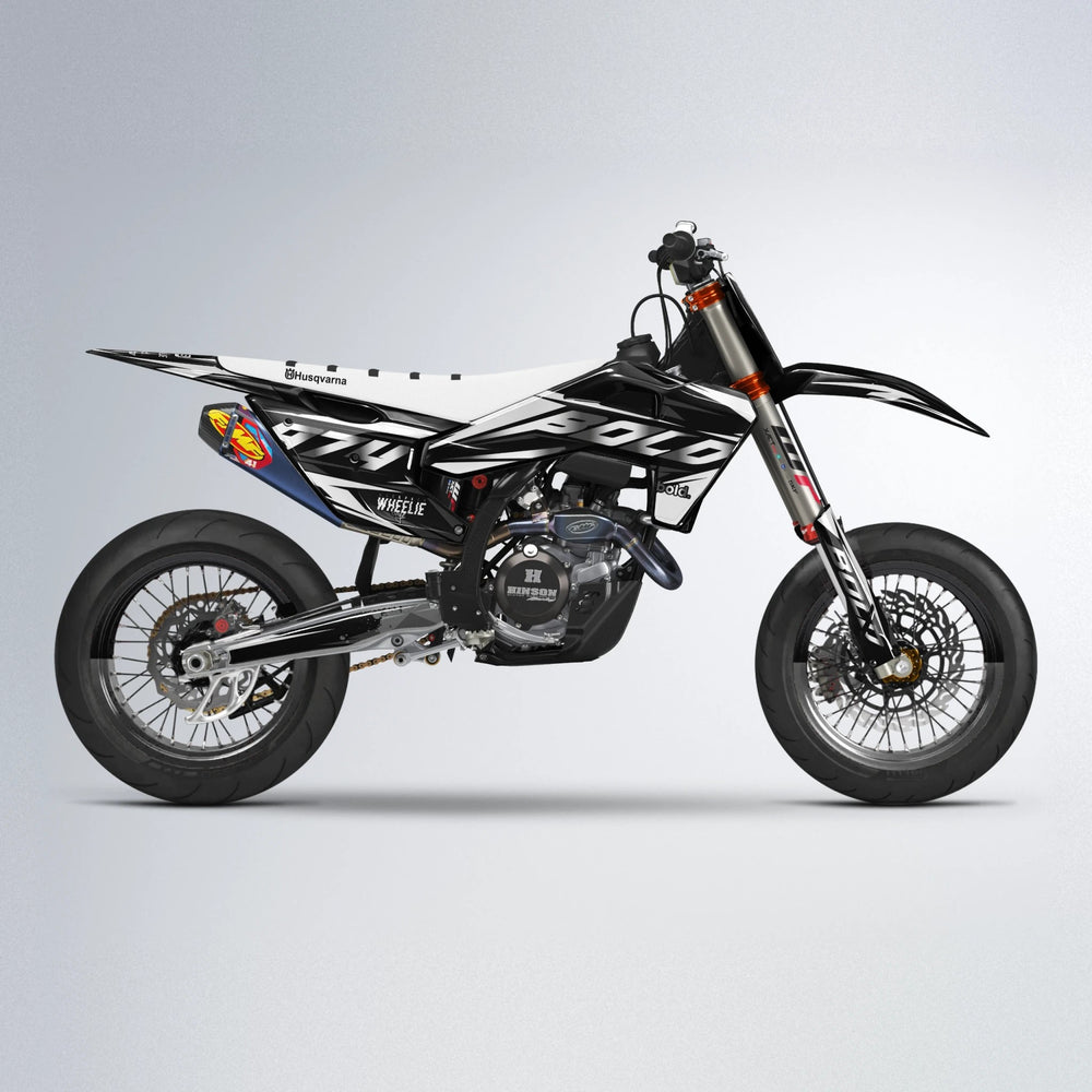 LUSIO Husqvarna FE/TE supermoto graphics kit in White