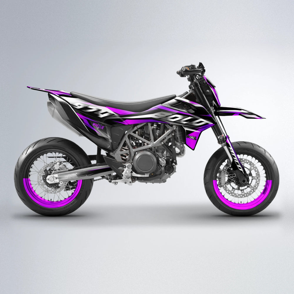 LUSIO KTM SMC 690 supermoto graphics kit in Custom Colour