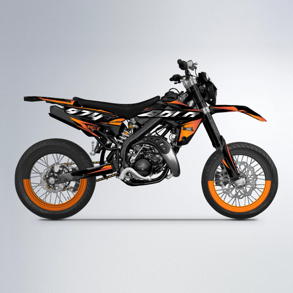 LUSIO Rieju MRT supermoto graphics kit in Orange
