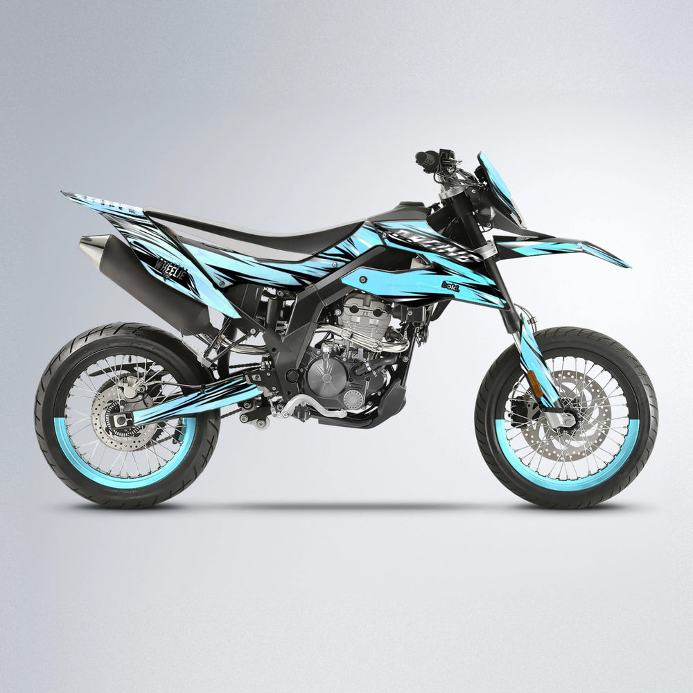 MADNESS Aprilia SX 125 supermoto graphics kit in Mint