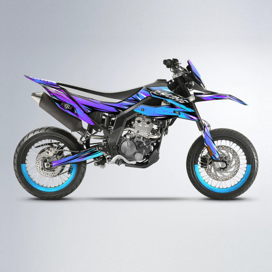 MADNESS Aprilia SX 125 supermoto graphics kit in Purple