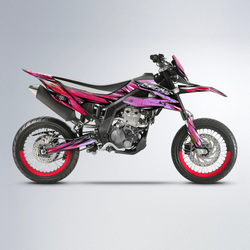 MADNESS Aprilia SX 125 supermoto graphics kit in Red