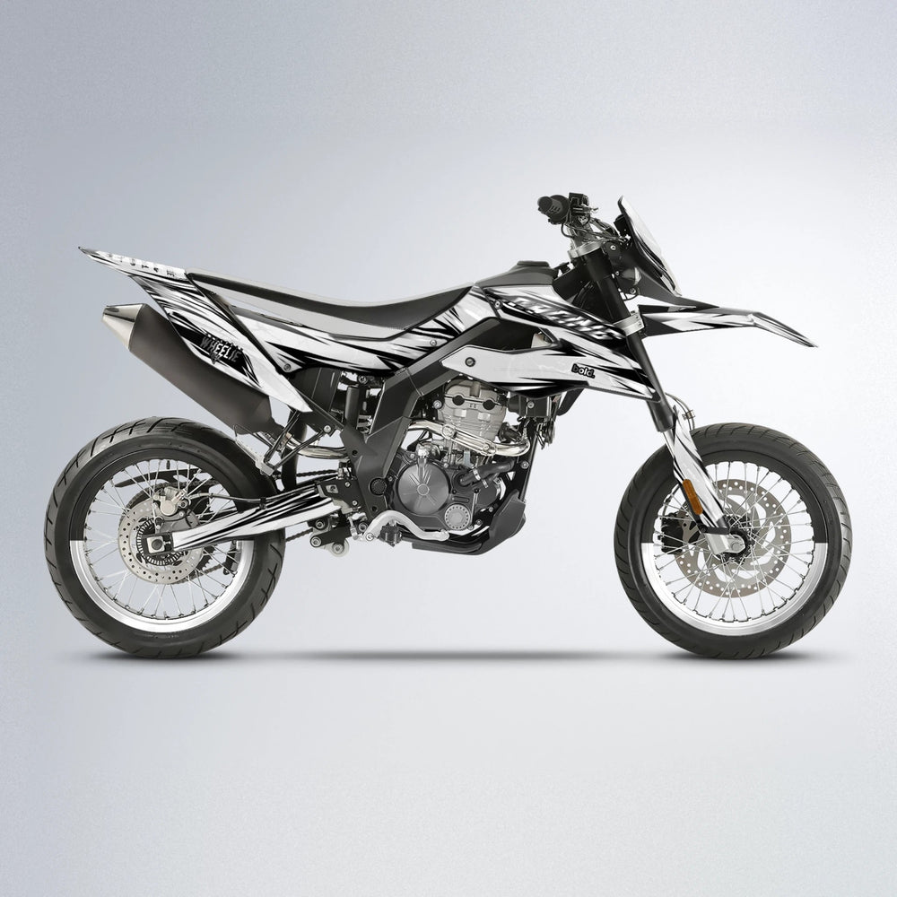 MADNESS Aprilia SX 125 supermoto graphics kit in White