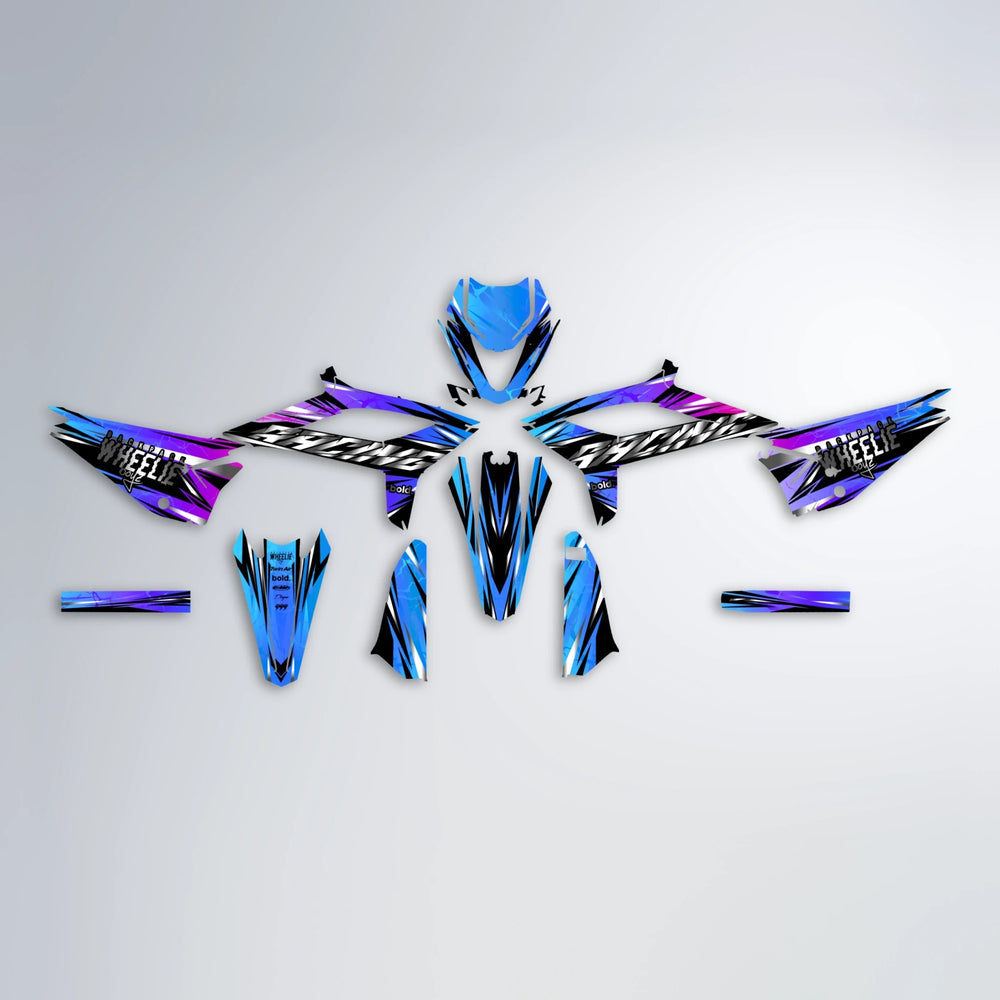 MADNESS Beta graphics kit parts layout in Blue Purple Fade