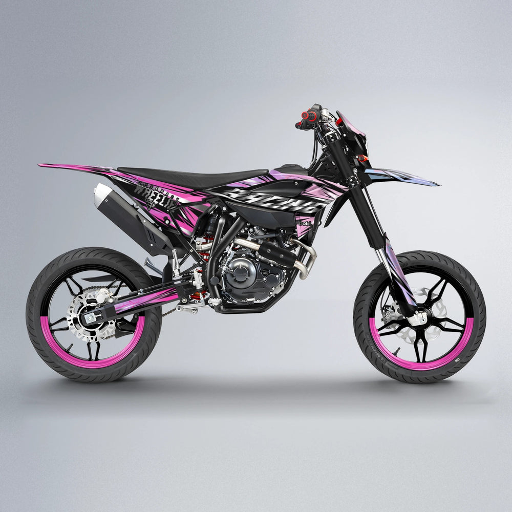 MADNESS Beta supermoto graphics kit in Flamingo