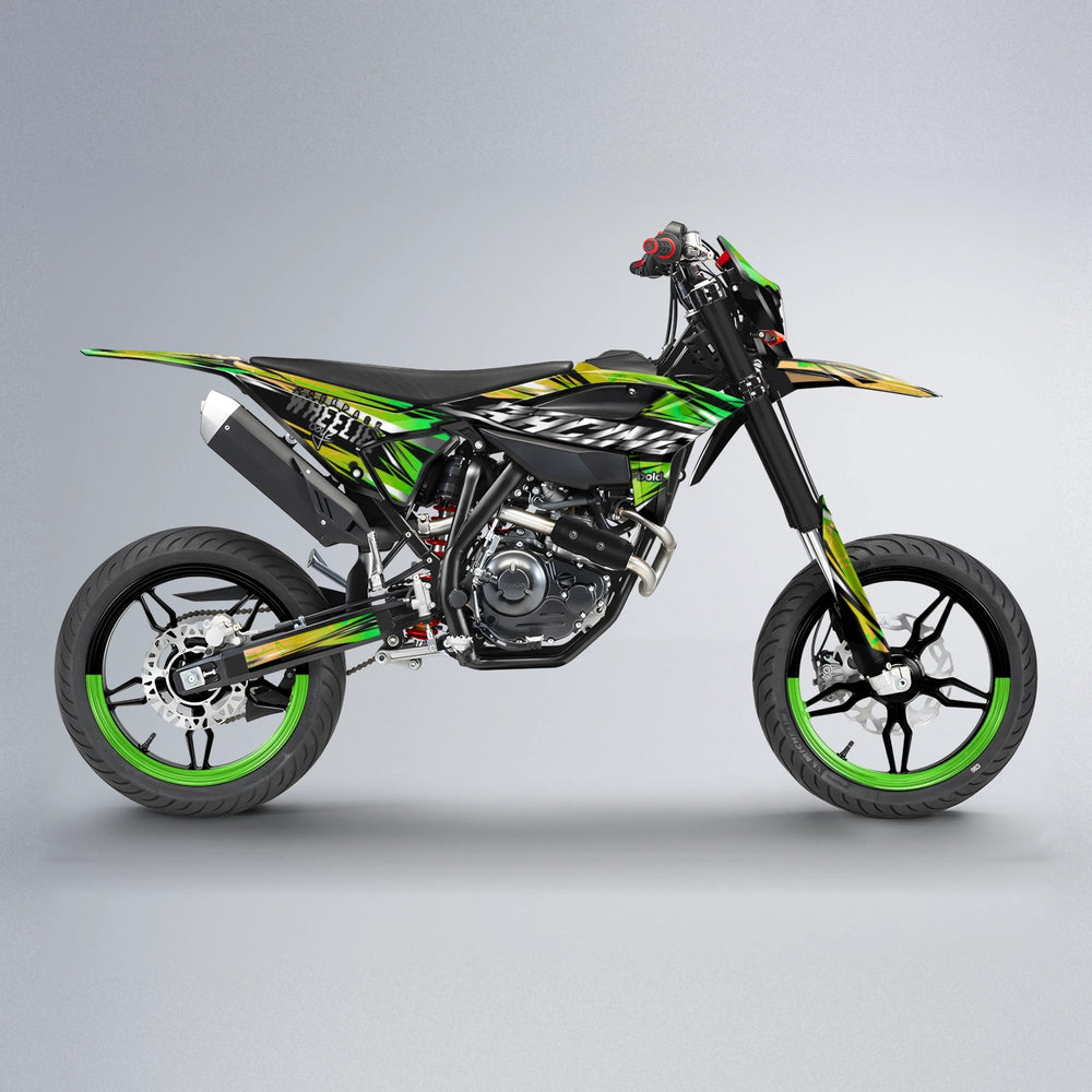 MADNESS Beta supermoto graphics kit in Green