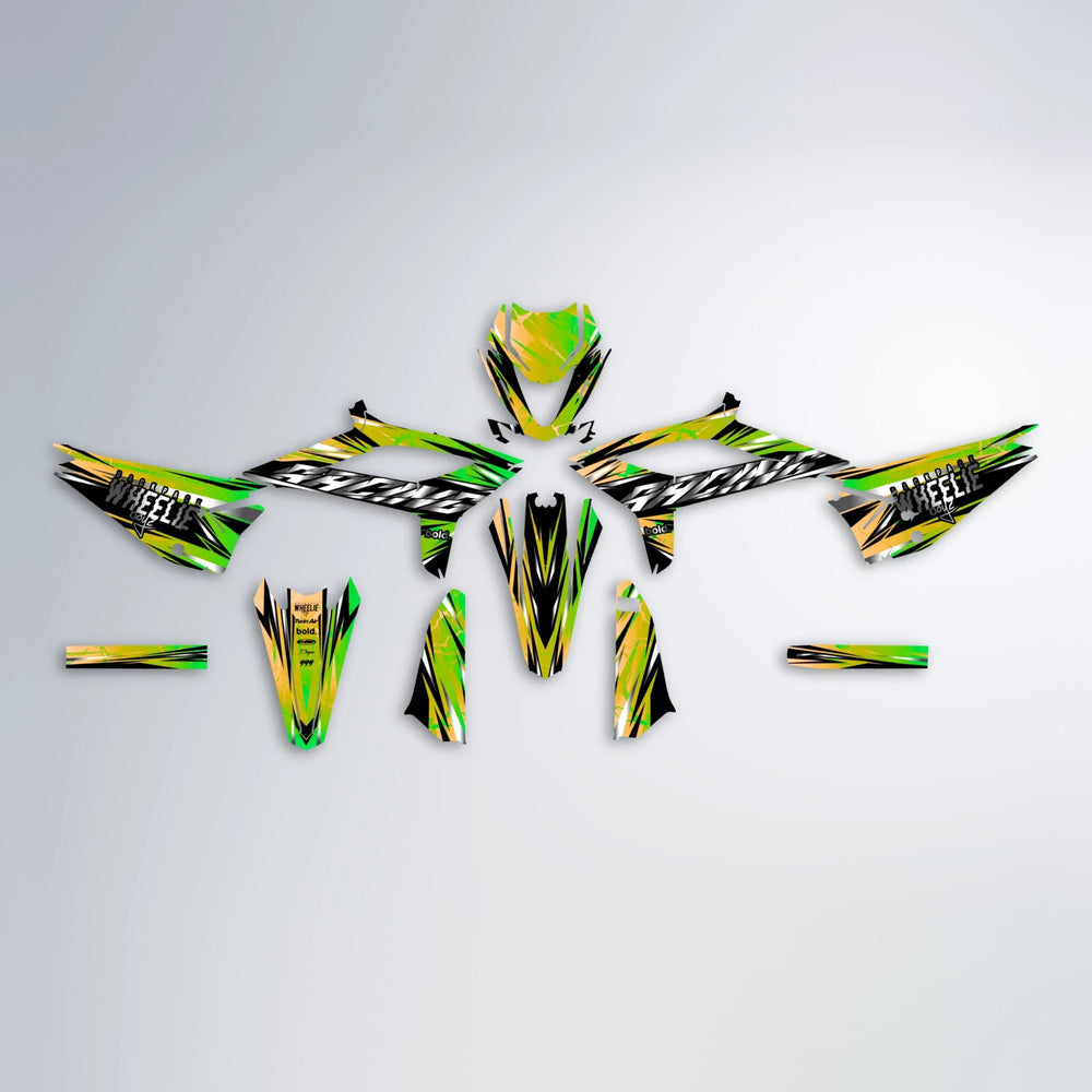 MADNESS Beta graphics kit parts layout in Green