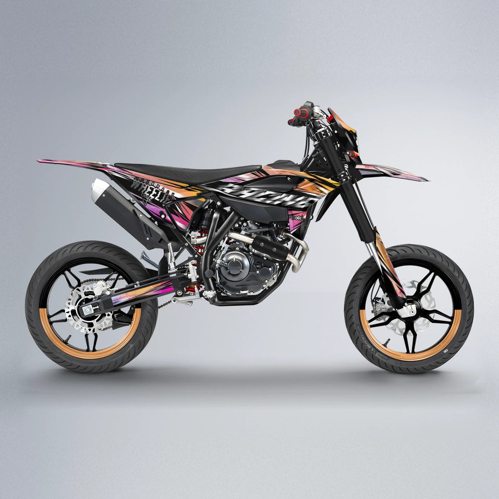 MADNESS Beta supermoto graphics kit in Pink & Yellow