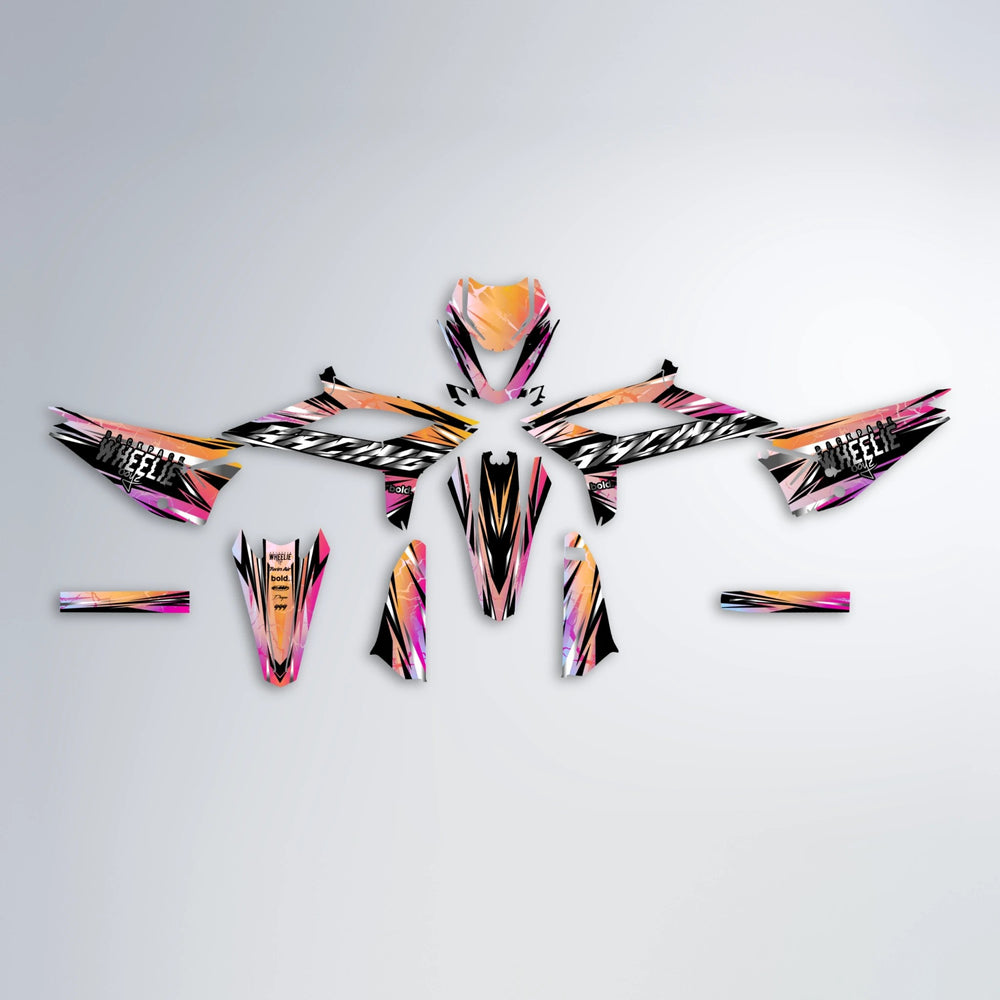 MADNESS Beta graphics kit parts layout in Pink & Yellow
