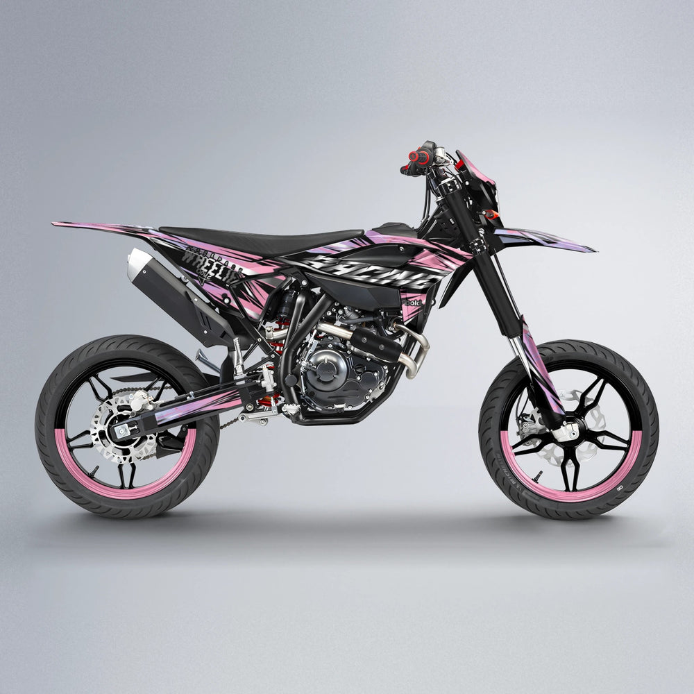 MADNESS Beta supermoto graphics kit in Sakura Pink