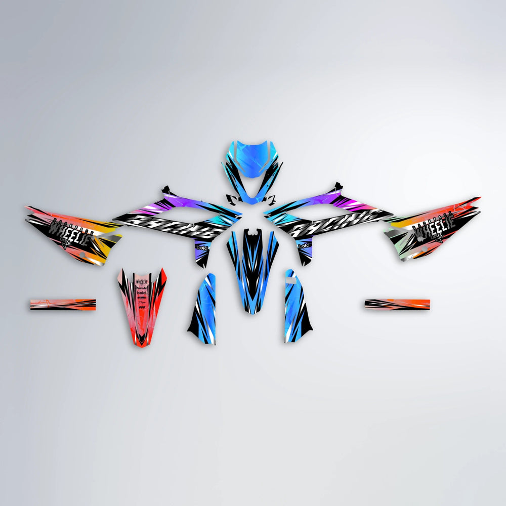 MADNESS Beta graphics kit parts layout in Sunset Fade