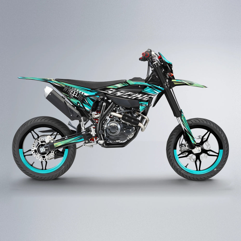 MADNESS Beta supermoto graphics kit in Teal