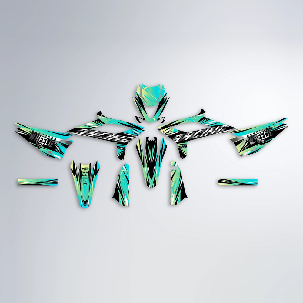 MADNESS Beta graphics kit parts layout in Teal
