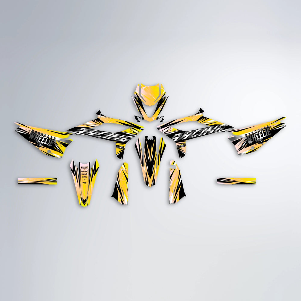 MADNESS Beta graphics kit parts layout in Yellow