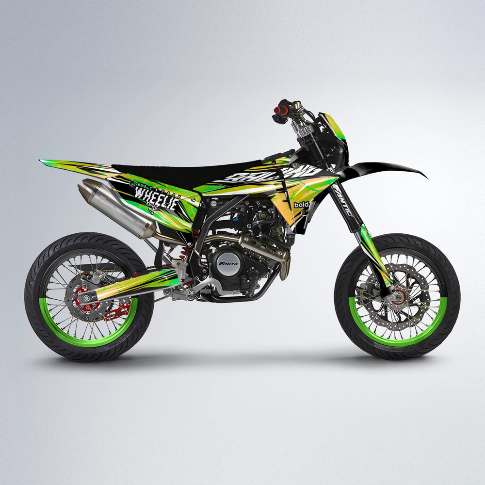 MADNESS Fantic supermoto graphics kit in Green