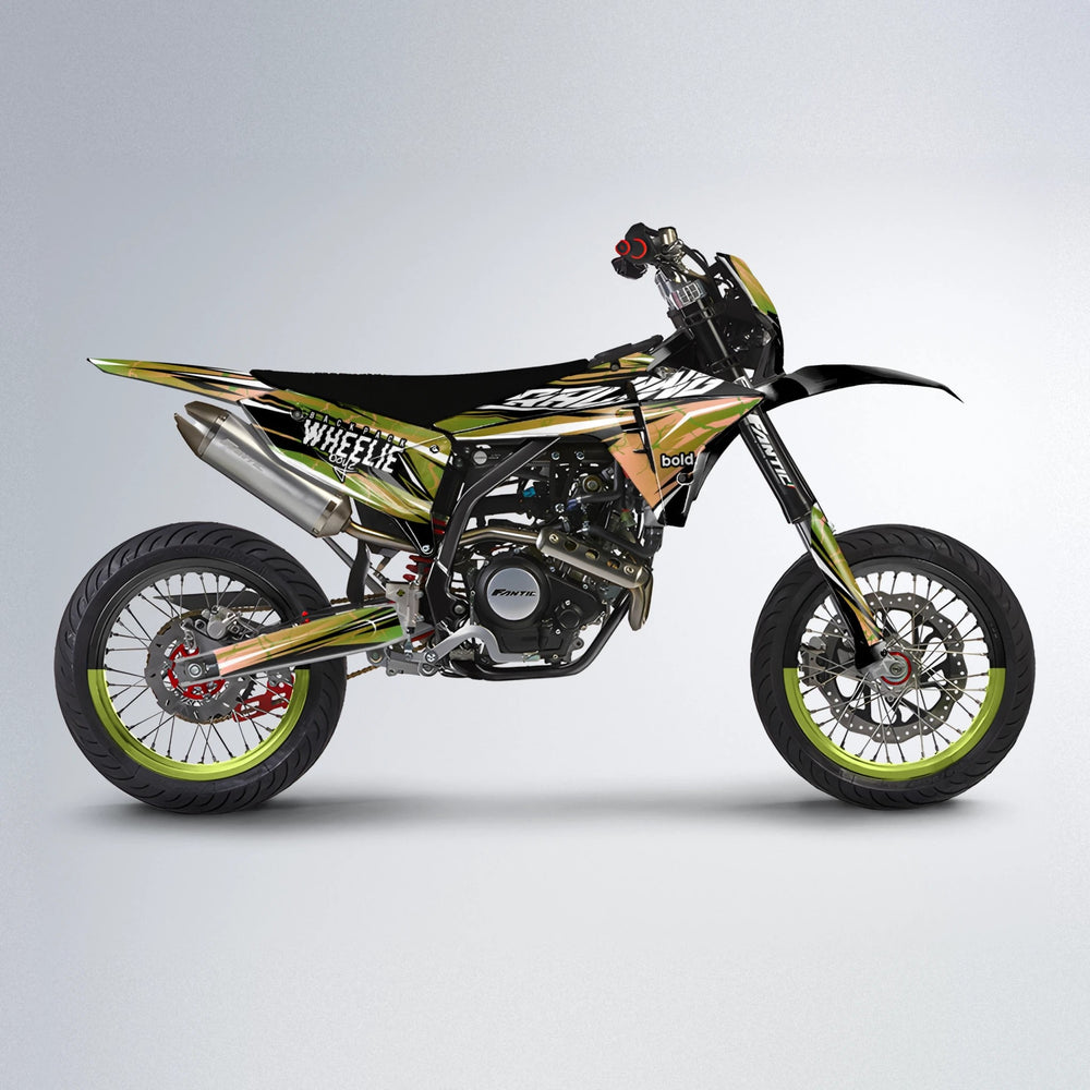 MADNESS Fantic supermoto graphics kit in Olive