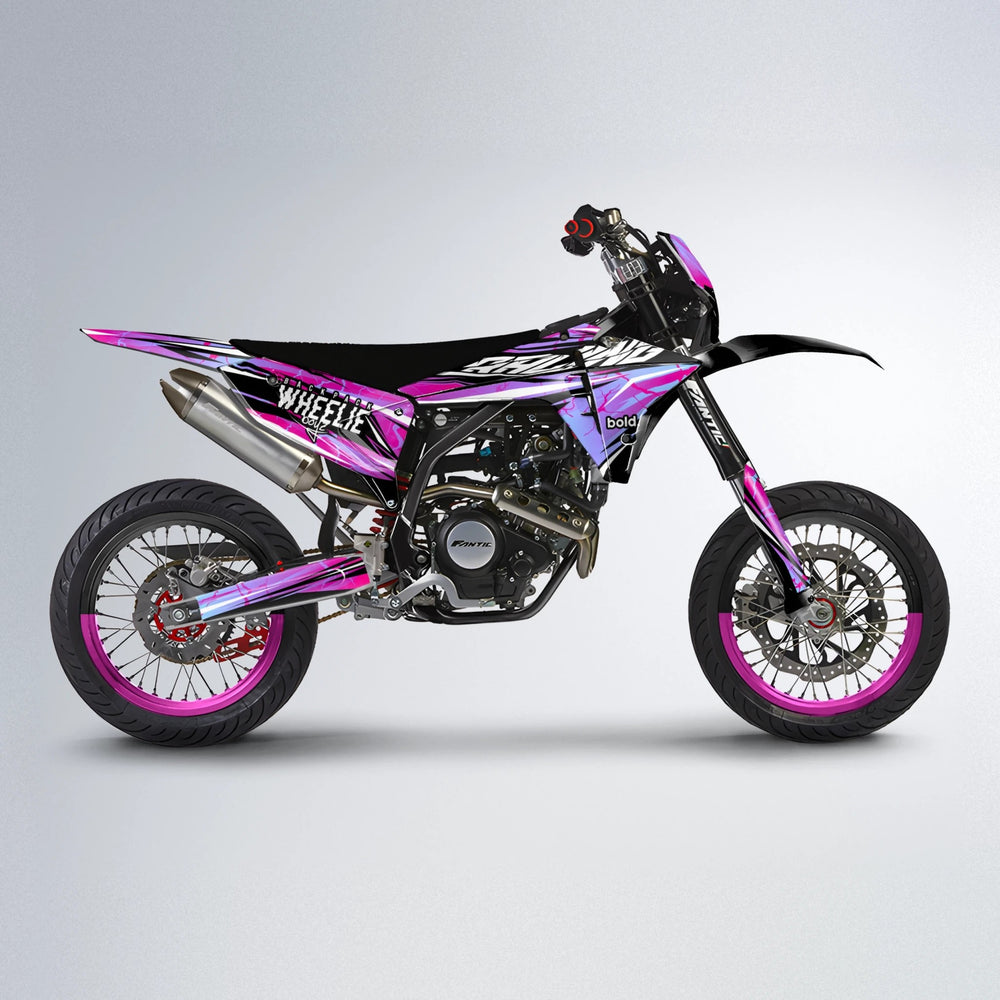 MADNESS Fantic supermoto graphics kit in Pink