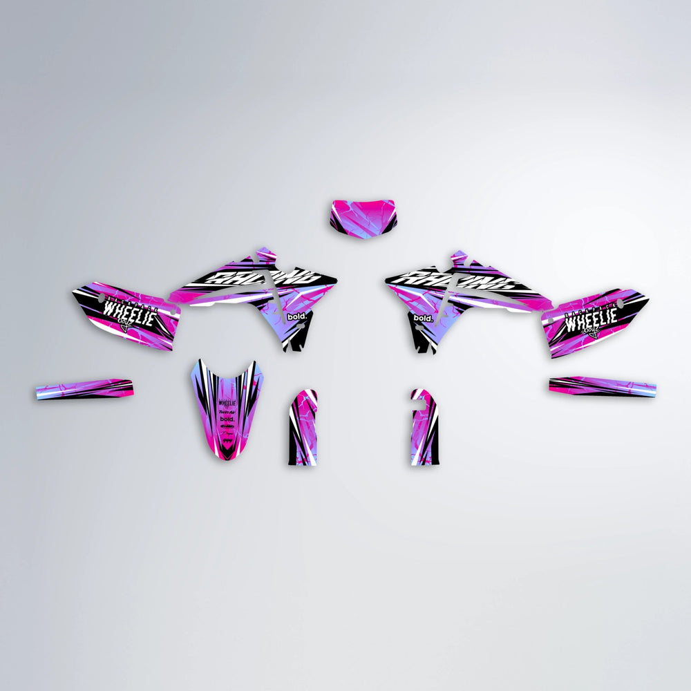 MADNESS Fantic graphics kit parts layout in Pink