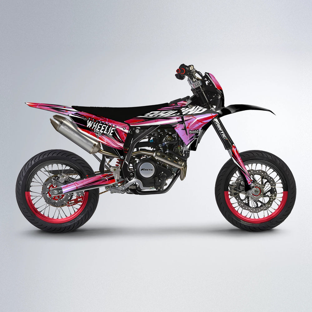 MADNESS Fantic supermoto graphics kit in Red