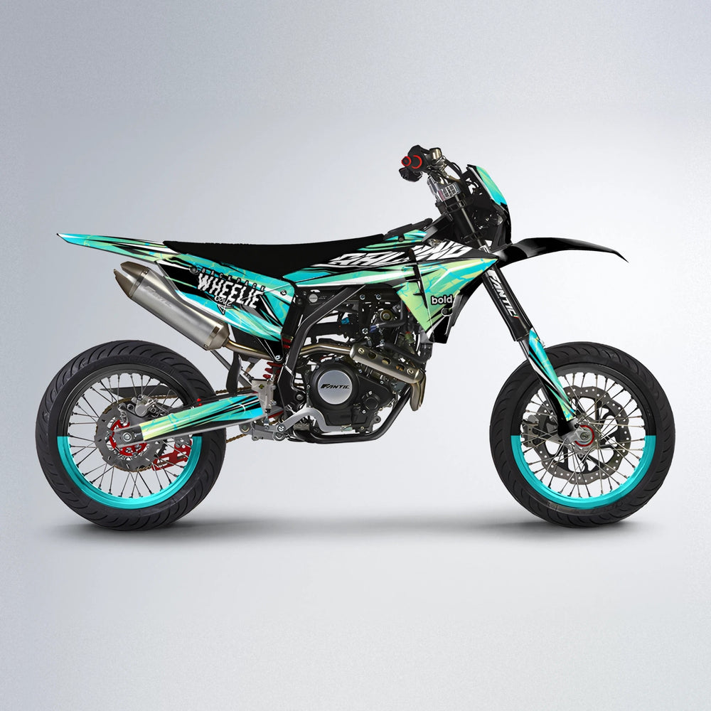 MADNESS Fantic supermoto graphics kit in Teal