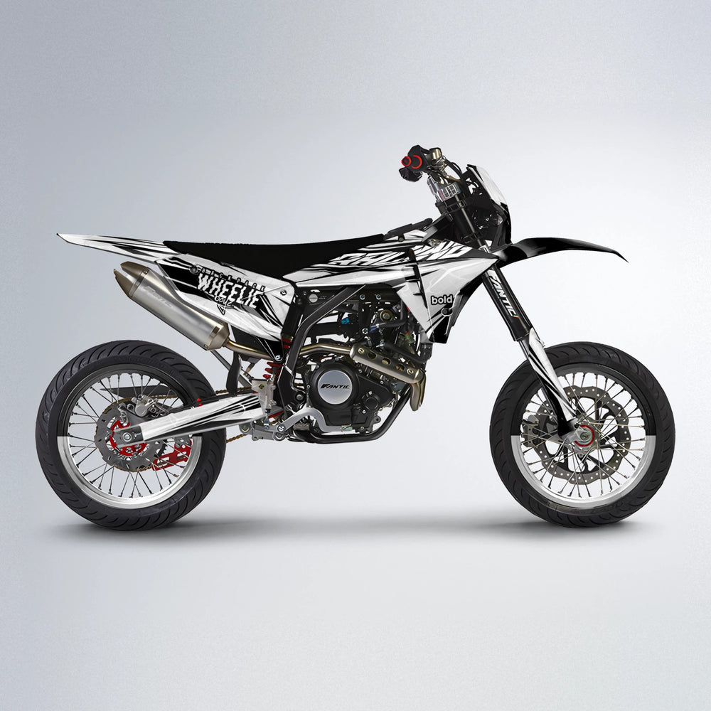 MADNESS Fantic supermoto graphics kit in White