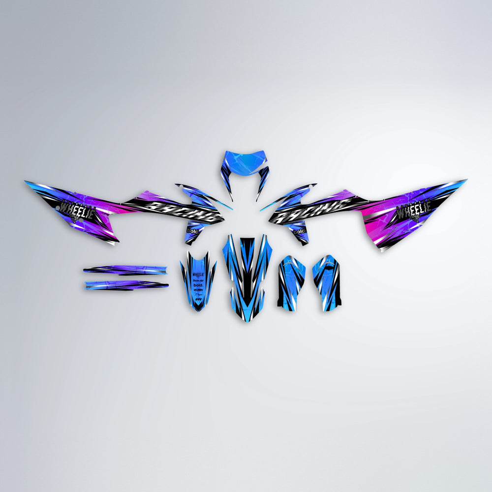 MADNESS graphics kit parts layout in Blue Purple Fade