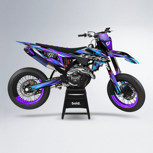 MADNESS supermoto graphics kit in Purple