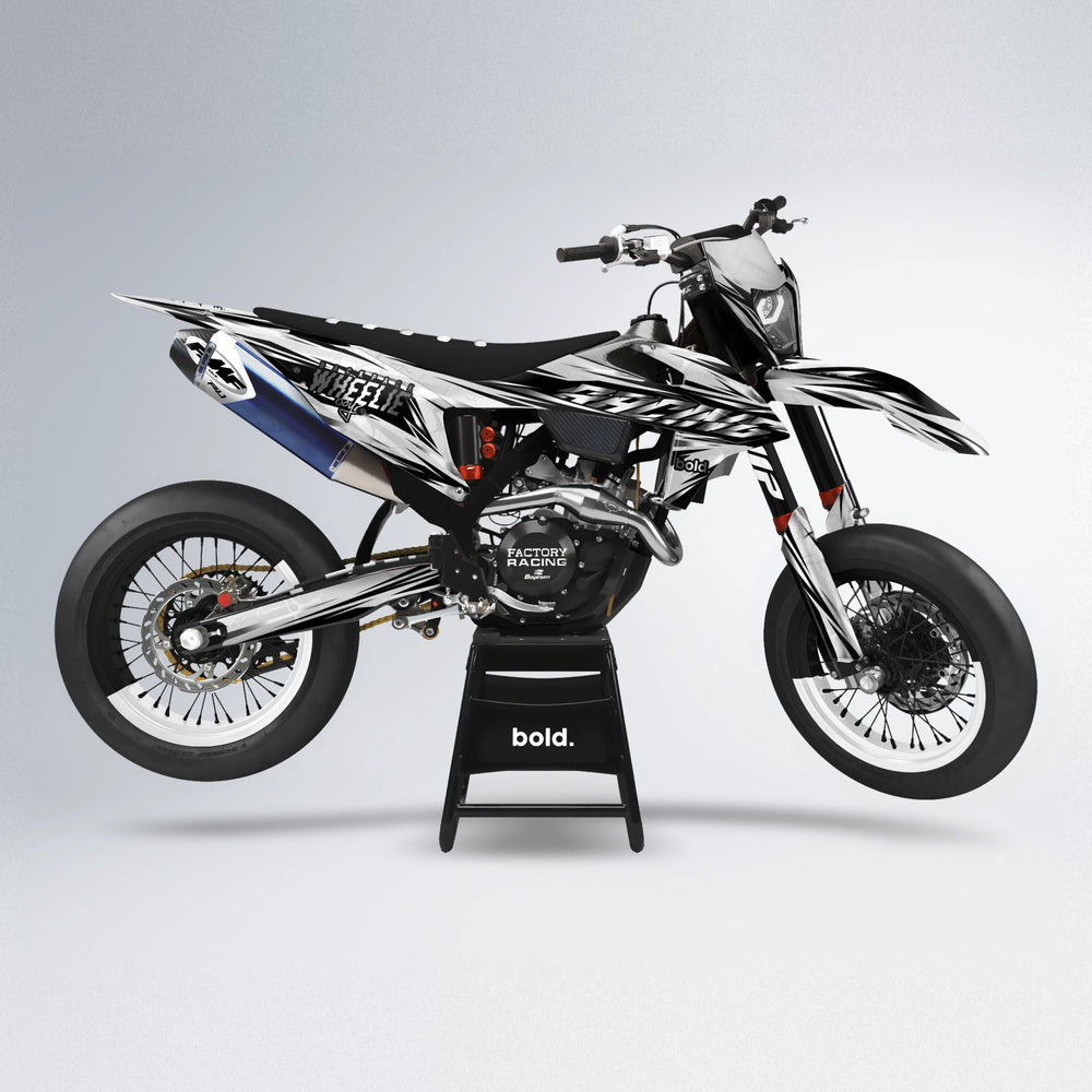 MADNESS supermoto graphics kit in White